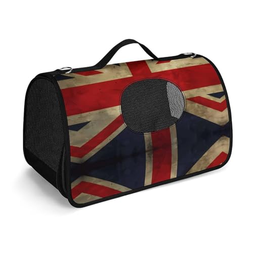 NHYDSPQ Haustier-Handtasche, britische Flagge, modische Hundetragetasche für Katzen und kleine Hunde, jede Reise und Outdoor-Aktivität, 45 x 26 x 23,5 cm, Stil von NHYDSPQ