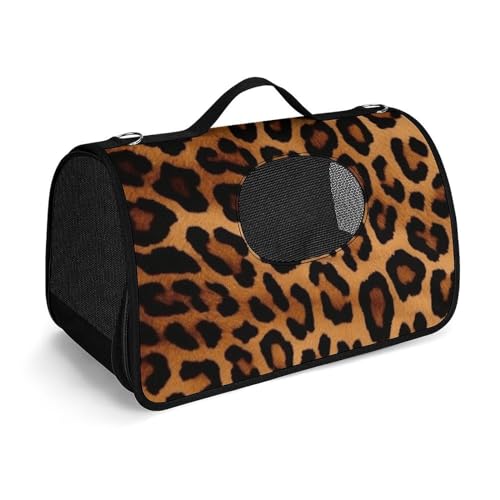 NHYDSPQ Haustier-Handtasche, coole Geparden-Leopardenmuster, modische Hundetragetasche für Katzen und kleine Hunde, jede Reise und Outdoor-Aktivität, 45 x 26 x 23,5 cm, Stil von NHYDSPQ