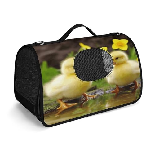 NHYDSPQ Haustier-Handtasche, niedlicher Baby-Enten-Druck, modische Hundetragetasche für Katzen und kleine Hunde, jede Reise und Outdoor-Aktivität, 45 x 26 x 23,5 cm, Stil von NHYDSPQ