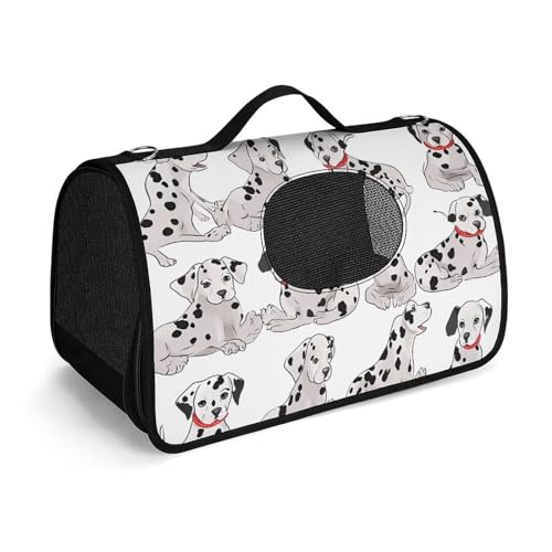 NHYDSPQ Haustier-Handtasche, niedlicher Dalmatiner-Druck, modische Hundetragetasche für Katzen und kleine Hunde, jede Reise und Outdoor-Aktivität, 45 x 26 x 23,5 cm, Stil von NHYDSPQ