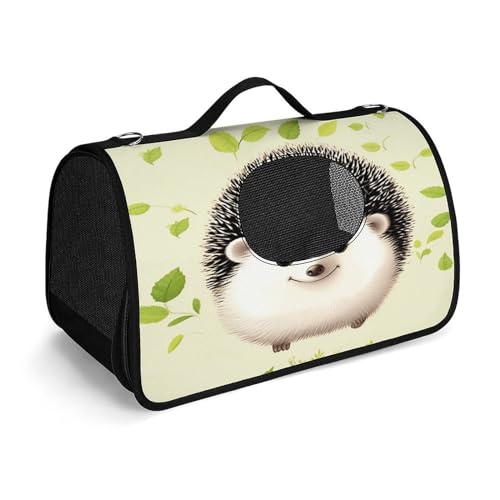 NHYDSPQ Haustier-Handtasche, niedlicher Igel-Druck, modische Hundetragetasche für Katzen und kleine Hunde, jede Reise und Outdoor-Aktivität, 45 x 26 x 23,5 cm, Stil von NHYDSPQ