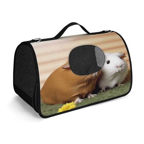 NHYDSPQ Haustier-Handtasche, niedlicher Meerschweinchen-Druck, modische Hundetragetasche für Katzen und kleine Hunde, jede Reise und Outdoor-Aktivität, 45 x 26 x 23,5 cm, Stil von NHYDSPQ