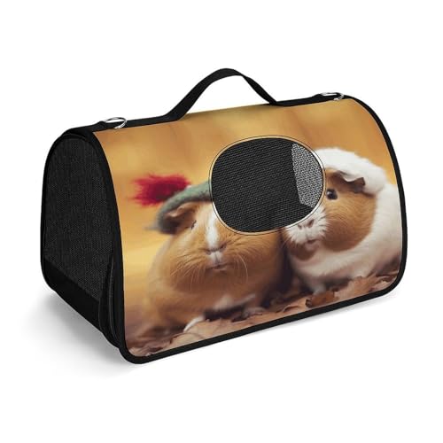 NHYDSPQ Haustier-Handtasche, niedlicher Meerschweinchen-Druck, modische Hundetragetasche für Katzen und kleine Hunde, jede Reise und Outdoor-Aktivität, 45 x 26 x 23,5 cm, Stil von NHYDSPQ