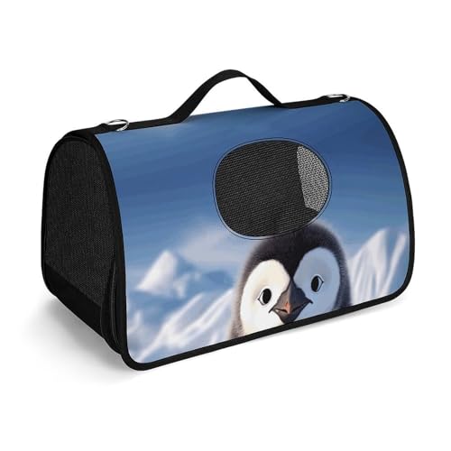 NHYDSPQ Haustier-Handtasche, niedlicher Pinguin-Druck, modische Hundetragetasche für Katzen und kleine Hunde, jede Reise und Outdoor-Aktivität, 45 x 26 x 23,5 cm, Stil von NHYDSPQ