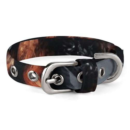 NHYDSPQ Hundehalsband, cooler Rottweiler-Hunde-Kunstdruck, Haustierhalsband, personalisierbar, für kleine und mittelgroße Hunde, verstellbare Größen, Stil 8 von NHYDSPQ