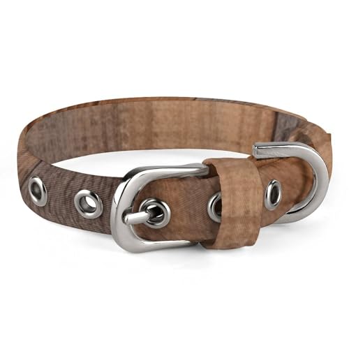 NHYDSPQ Hundehalsband mit Holzdruck, personalisierbar, für kleine und mittelgroße Hunde, verstellbare Größen, Stil 10 von NHYDSPQ