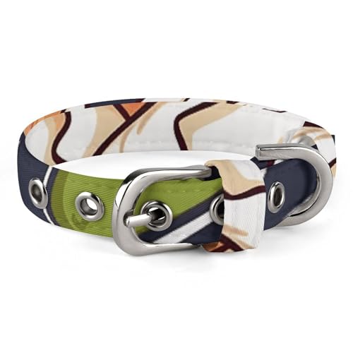 NHYDSPQ Hundehalsband mit Pizza-Aufdruck, personalisierbar, für kleine und mittelgroße Hunde, verstellbare Größen, Stil 34 von NHYDSPQ