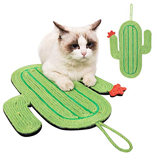 NIBESSER Kratzmatte Katze Kratzteppich Sisal Katzenteppich Rutschfestes Sisalmatte Katzenspielzeug Kratzmatte Scratching Pad von NIBESSER