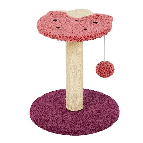 Katzenkratzbaum, Pilz-Kratzspielzeug für Katzen und Kätzchen, Katzenspielzeug, Hängender Pompon, Ball mit Feder für Kätzchen und Katzen Im Innenbereich,Small A von NIBHZ