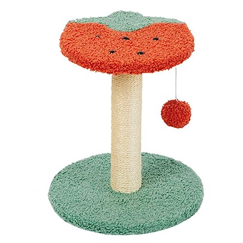 Katzenkratzbaum, Pilz-Kratzspielzeug für Katzen und Kätzchen, Katzenspielzeug, Hängender Pompon, Ball mit Feder für Kätzchen und Katzen Im Innenbereich,Small C von NIBHZ