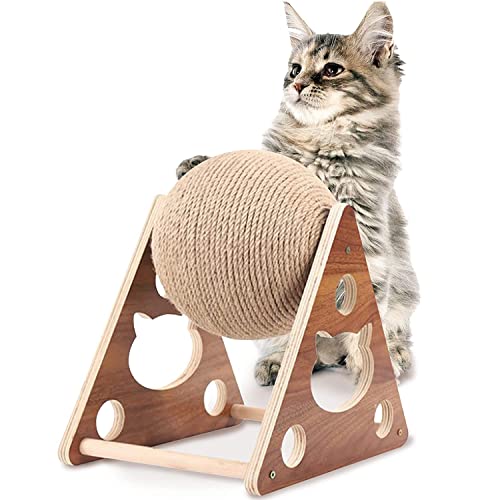 NICEKAY Katzenspielzeug Sisalball, Kratzkugel für Katzen, Katzen Interaktives Spielzeug, Selbstbeschäftigung Interaktives Katzenspielzeug,Small Cat von NICEKAY