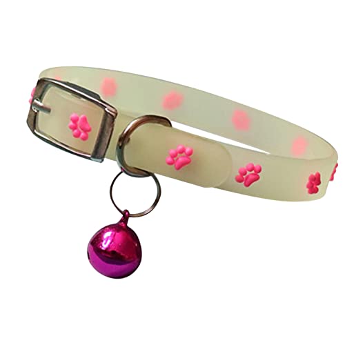 NICERAM Fluoreszierendes Silikon-Haustierhalsband, Entzückendes Fluoreszierendes Silikon-Haustierhalsband für Haustiere, Katzen, Hunde, Zur Verwendun bei Katzen, kleinen Hunden, Welpen, Geschenken von NICERAM