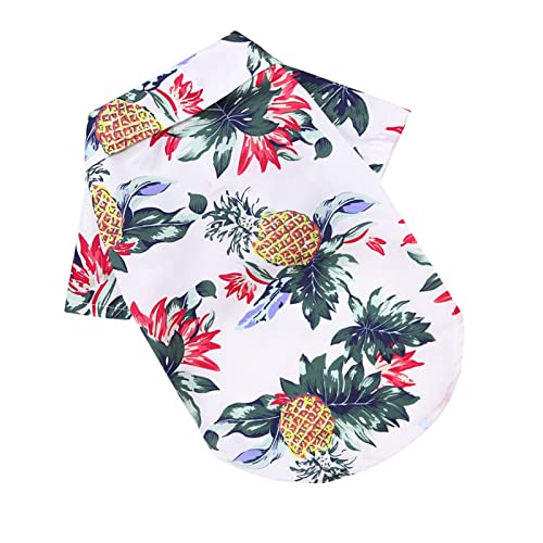 NICERAM -Haustier-Sommer-T - Shirt - Atmungsaktive Blumen-Polo-T-Shirts im Sommer-Hawaii-Stil | Beachwear-Kostüm für Doggy, Hundekleidung, Coole Hundekleidung von NICERAM