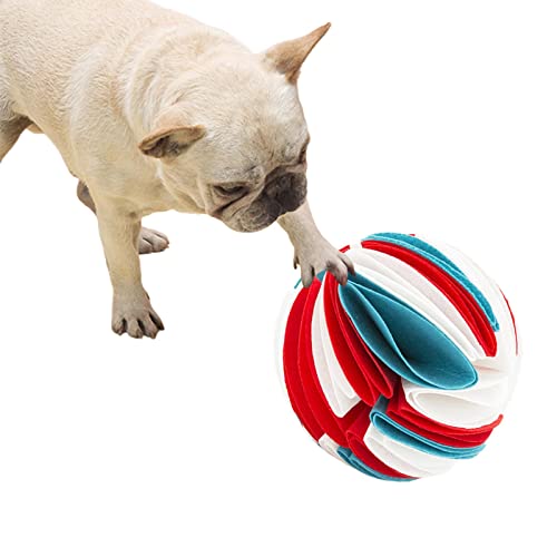 NICERAM Pet Schnüffelball - Hundespielball gegen Langeweile - Leckerli-Puzzlespiele Interaktives Nosework-Spielzeug fördert die natürliche Nahrungssuche von NICERAM