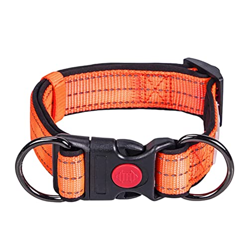 NICERAM Verstellbare Hundehalsbänder, Reflektierendes Hundehalsband mit Schnellverschluss, Nylon-Trainingshalsband für Welpen, kleine und mittelgroße Hunde von NICERAM