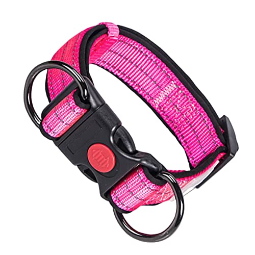 NICERAM Verstellbare Hundehalsbänder | Reflektierendes Hundehalsband mit Schnellverschluss - Nylon-Haustierhalsbänder für kleine, mittelgroße Hunde, Lauftraining, schnell zu lösen von NICERAM