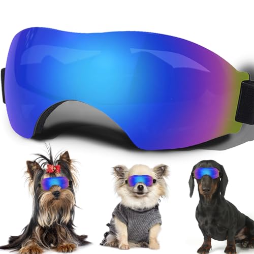 Mittelgroße Hundesonnenbrille, Hundebrille mit verstellbarem Riemen, UV-Schutz, winddicht, geeignet für mittelgroße Hunde, Haustierbrillen, Augenschutz von NICERINC PET