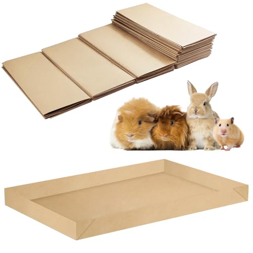 NICERINC PET Einweg-Einlagen für Meerschweinchenkäfige, wasserfestes Kraftpapier, biologisch abbaubar, Meerschweinchenkäfig-Zubehör, 121,9 x 61 cm, 8 Stück von NICERINC PET