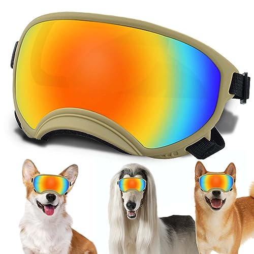 Sonnenbrille für kleine Hunde mit verstellbarem Riemen, UV-Schutz, winddicht, geeignet für kleine Hunde, Haustierbrillen, Augenschutz, weiche Hundebrille von NICERINC PET