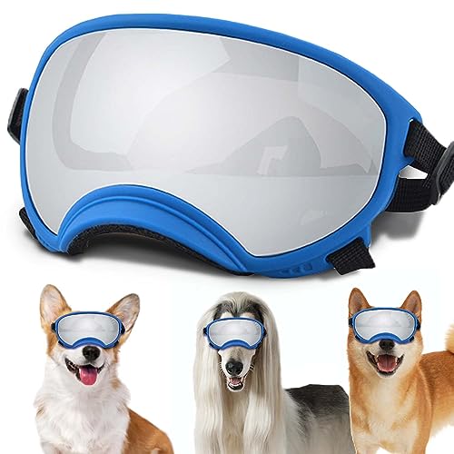 Sonnenbrille für kleine Hunde mit verstellbarem Riemen, UV-Schutz, winddicht, geeignet für kleine Hunde, Haustierbrillen, Augenschutz, weiche Hundebrille von NICERINC PET