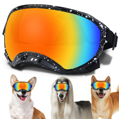 Sonnenbrille für kleine Hunde mit verstellbarem Riemen, UV-Schutz, winddicht, geeignet für kleine Hunde, Haustierbrillen, Augenschutz, weiche Hundebrille von NICERINC PET