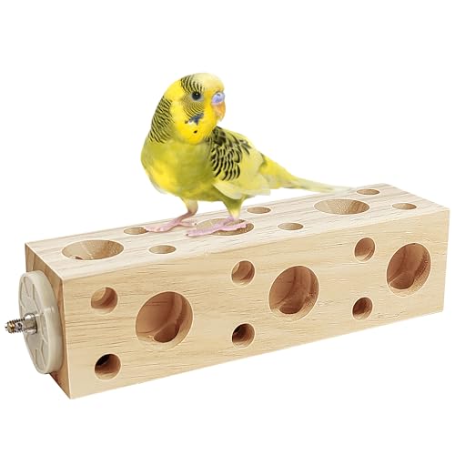 Vogelspielzeug, Kauspielzeug aus Holz für Papageien, Futtersuche, natürliches Vogelspielzeug, Sittichspielzeug für Käfig, kleine Vögel, Vogelkäfig, Beißspielzeug für Hamster, Nymphensittiche, von NICERINC PET