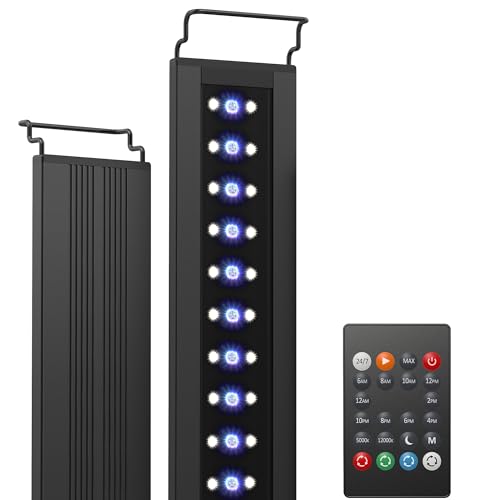 NICREW C10 24/7 LED Aquarium Beleuchtung für Pflanzen, 120-150 cm, 31W, Vollspektrum Aquarium Lampe mit Timer, Helligkeit einstellbar von NICREW