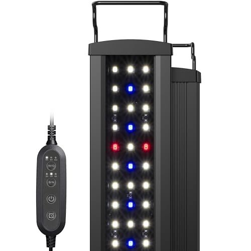 NICREW SlimLED Plants Aquarium Beleuchtung, volles Spectrum Aquarium Lampe mit Timer für Wasserpflanzen und Süßwasser-Becken, 90-110 cm, 25W von NICREW