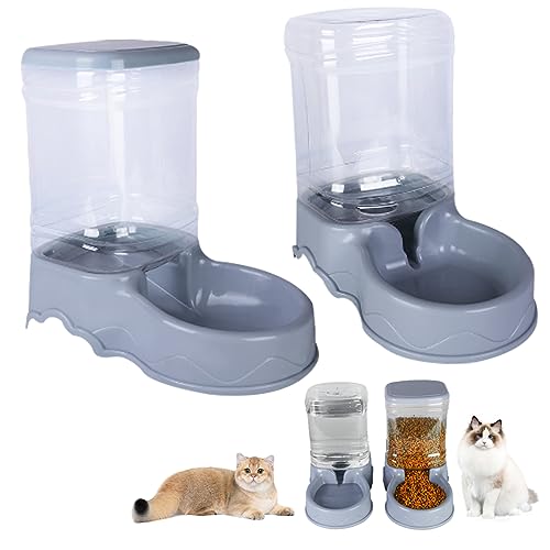 2pcs Automatische Katzenfutter- und Wasserspender, 3,5 l kleiner mittlerer Haustier Automatische Lebensmittelfutter- und Wasserer -Spender -Fahrversorgung Feeder für kleine und mittlere und große von NIDONE