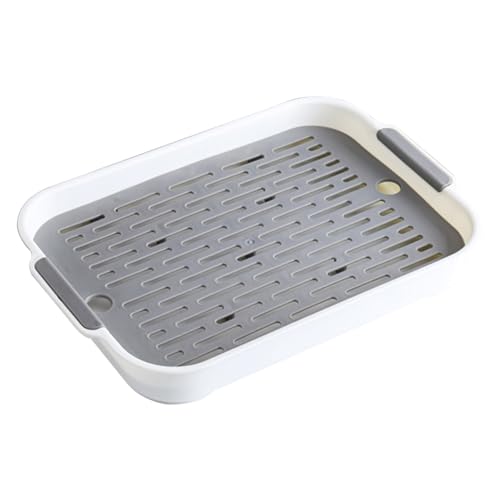 Kaninchendrüsenschale 2 Tier Rabbit Müllbox Plastik Rechteckige Hasen Haustier Toilette 9.7x14.4x2 '' Meerschweinchen Müllschaler Töpfchen -Trainer Forbunny Frettchen Hamster Hedgehog Weiß L, Kaninch von NIDONE