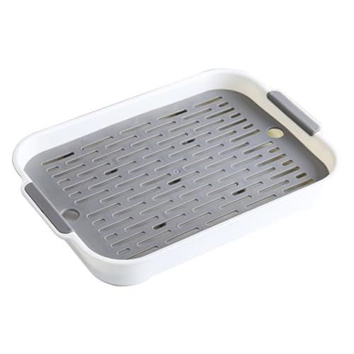 Kaninchendrüsenschale 2 Tier Rabbit Müllbox Plastik Rechteckige Hasen Haustier Toilette 9.7x14.4x2 '' Meerschweinchen -Wurfablust -Töpfchen -Töpfchen -Trainer Forbunny Frettchen Hamster Hedgehog Weiß von NIDONE