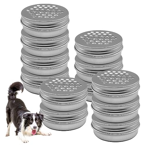 NIDONE 12 Pack Hundeduftarbeit Dosen, Hundeduft -Trainingskit, Aluminium Hunde Agilität Duft Training Ausrüstung Hunde Nasengeruch Training Container Duft Arbeit Kit für Hundedosen für Hunde Training von NIDONE