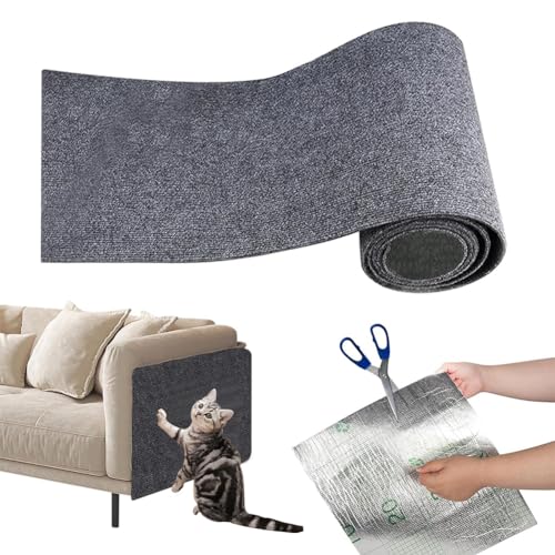 Kratzmatte Katze Sofa, 40 x 200cm Selbstklebend Kratzmatte Katze Kratzteppich Katze Wand, DIY Trimmbarer Kratzmatte Katze Kratzbrett Katzen Kratzschutz für Schützt Teppiche Sofa Möbelschutz von NIEEKRUN