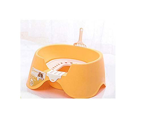 NINGVONG Geschlossene Katzentoilette_Katzentoilette orange_42 * 44 * 31cm von NINGVONG