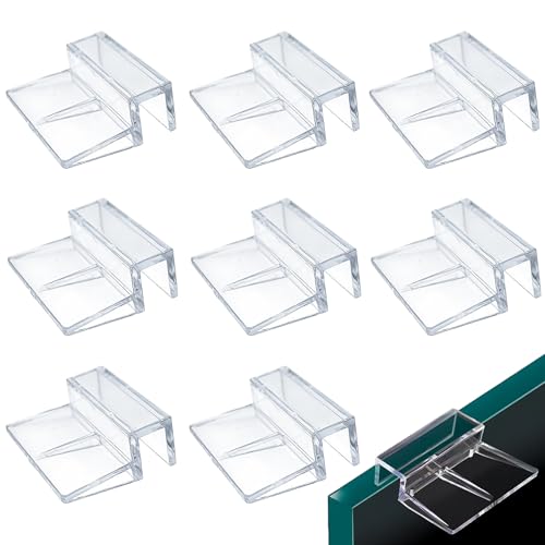 NIOIPXA 8 Stück Aquarium-Deckel-Clips, transparenter Aquarium-Deckelhalter, Aquarium-Deckelklemmen, 6 mm (6 mm) von NIOIPXA