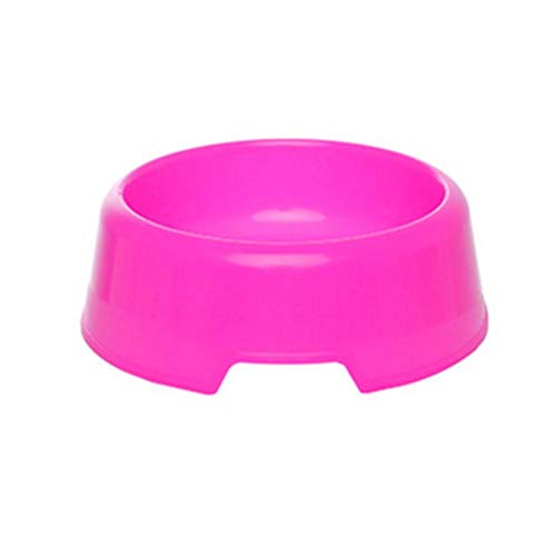 1PC niedliche Bunte Haustier Schüssel Hund Katze Welpe Kunststoff Runde Schüssel Reise Fütterung Futter Wasser Schüssel Gericht Hundefutter Schalen Haustier Zubehör-1PC Rose Red, China von NIQIU