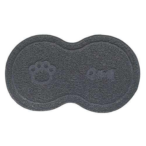 2019 New Hot Pet Dog Katzenstreu Matte Fütterungsmatte Welpen Kitty Dish Bowl Tischset Tablett Aufgeräumt Einfache Reinigung Isomatte Katzenkrallenmatte-Gray,M von NIQIU