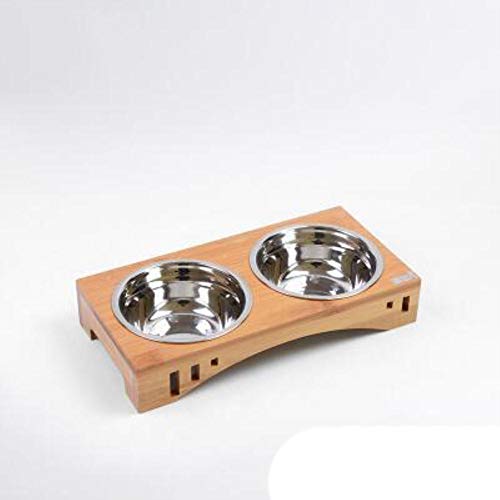 2020 Holz Bambus Keramik Katze und Hund Double Bowl Bambus Katze und Hund Pet Feeder Haustier Produkte für Hund-5 von NIQIU