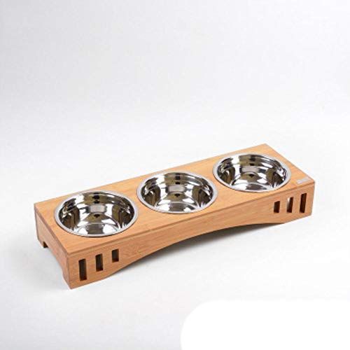 2020 Holz Bambus Keramik Katze und Hund Double Bowl Bambus Katze und Hund Pet Feeder Haustier Produkte für Hund-6 von NIQIU