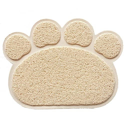 NIQIU 1 STÜCK Hohe Qualität Pat Supplies PVC Bettdecke Wasser Neue rutschfeste Heißer Fütterungsmatte wasserdichte Pfote Katze Haustier-Beige,30x40cm,Vereinigte Staaten von NIQIU