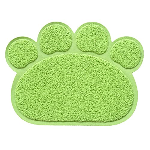 NIQIU 1 STÜCK Hohe Qualität Pat Supplies PVC Bettdecke Wasser Neue rutschfeste Heißer Fütterungsmatte wasserdichte Pfote Katze Haustier-Grün,30x40cm,USA von NIQIU