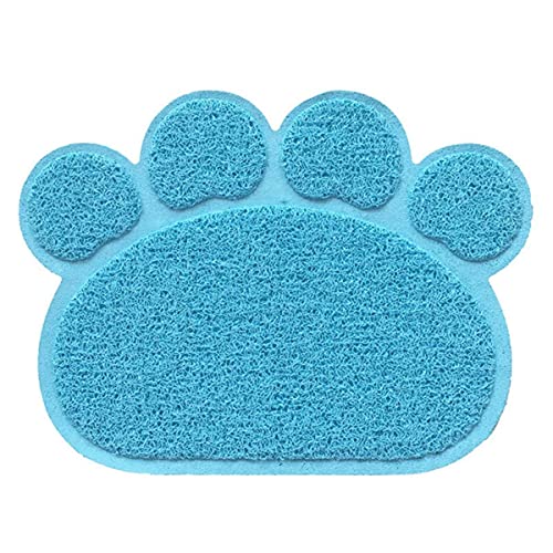 NIQIU 1 STÜCK Hohe Qualität Pat Supplies PVC Bettdecke Wasser Neue rutschfeste Heißer Fütterungsmatte wasserdichte Pfote Katze Haustier-Hellblau,30x40cm,Vereinigte Staaten von NIQIU