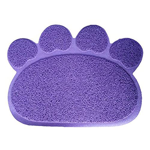 NIQIU 1 STÜCK Hohe Qualität Pat Supplies PVC Bettdecke Wasser Neue rutschfeste Heißer Fütterungsmatte wasserdichte Pfote Katze Haustier-Lila,30x40cm,USA von NIQIU