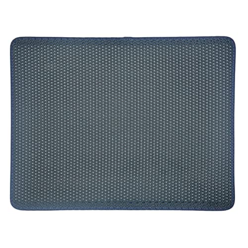 NIQIU Haustier Katzentoilette Doppellagige Katzentoilette Katzenbett Trapping Haustiertoilette Matte Clean Pad Produkte Bett für Katzen Zubehör Katzenbetten-Navy,55x75cm,Polen von NIQIU