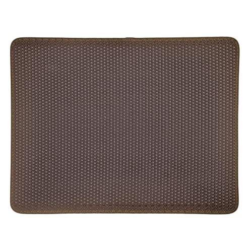 NIQIU Haustier Katzentoilette Doppellagige Katzentoilette Katzenbett Trapping Haustiertoilette Matte Clean Pad Produkte Bett für Katzen Zubehör Katzenbetten-braun,55x75cm,Polen von NIQIU