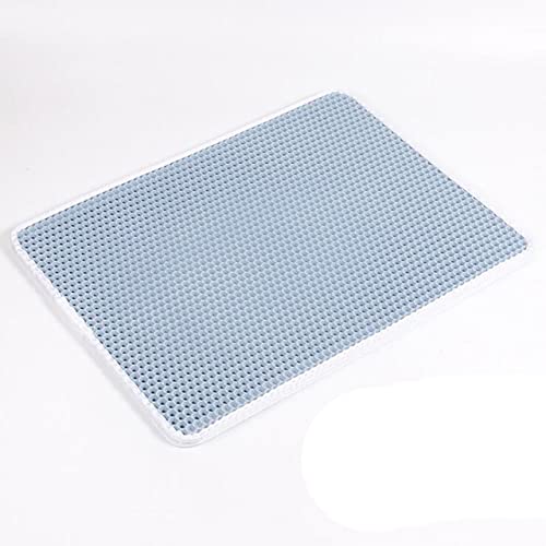 NIQIU Haustier Katzentoilette wasserdichte Eva Doppelschicht Katzentoilette Trapping Haustiertoilette Matte Clean Pad Produkte für Katzen Zubehör-Blau,30x30cm von NIQIU