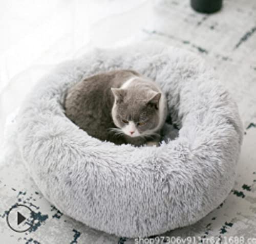 NIQIU Heißer Neue Marke Suoer Weiches Plüsch Katzenbett Matte Lange Plüsch Warmes Katzenbett Nest Winter Warmes Schlafendes Katzenbett Haustiermatten-grau,100 cm von NIQIU