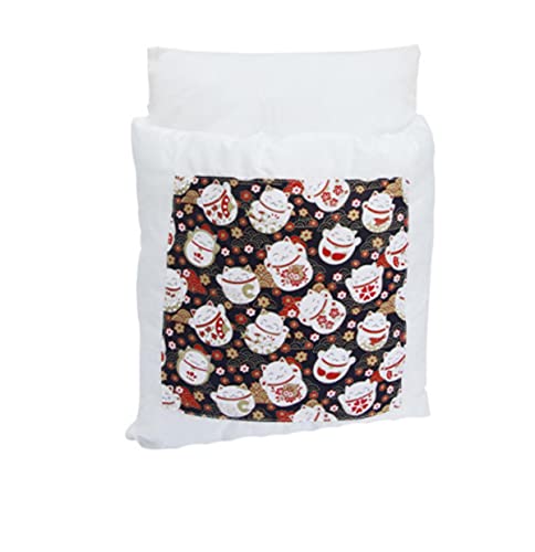 NIQIU Japanisches Katzenbett Winter Abnehmbarer Warmer Katzenschlafsack Tiefschlaf Haustier Hundebett Haus Katzen Nest Kissen mit Kissen-5,S 45x30cm von NIQIU