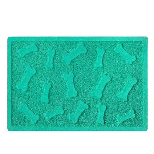 NIQIU Katzenmatte Katzentoilette Matte Futternapf Tischset Katzenbett Pads rutschfeste wasserdichte Katzentoilette Sandkastenmatten Katzenzubehör-Bone-Lake Blue von NIQIU