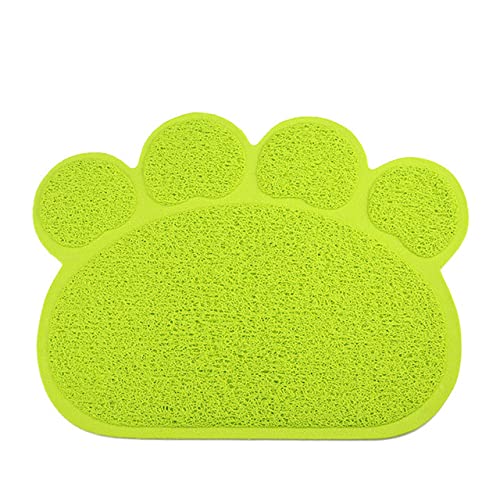 NIQIU Katzenmatte Katzentoilette Matte Futternapf Tischset Katzenbett Pads rutschfeste wasserdichte Katzentoilette Sandkastenmatten Katzenzubehör-Grün von NIQIU